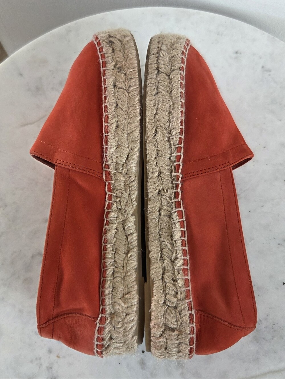 Diane Von Furstenberg DVF Orange Corral Espadrilles Flats Woven Resort Vacay